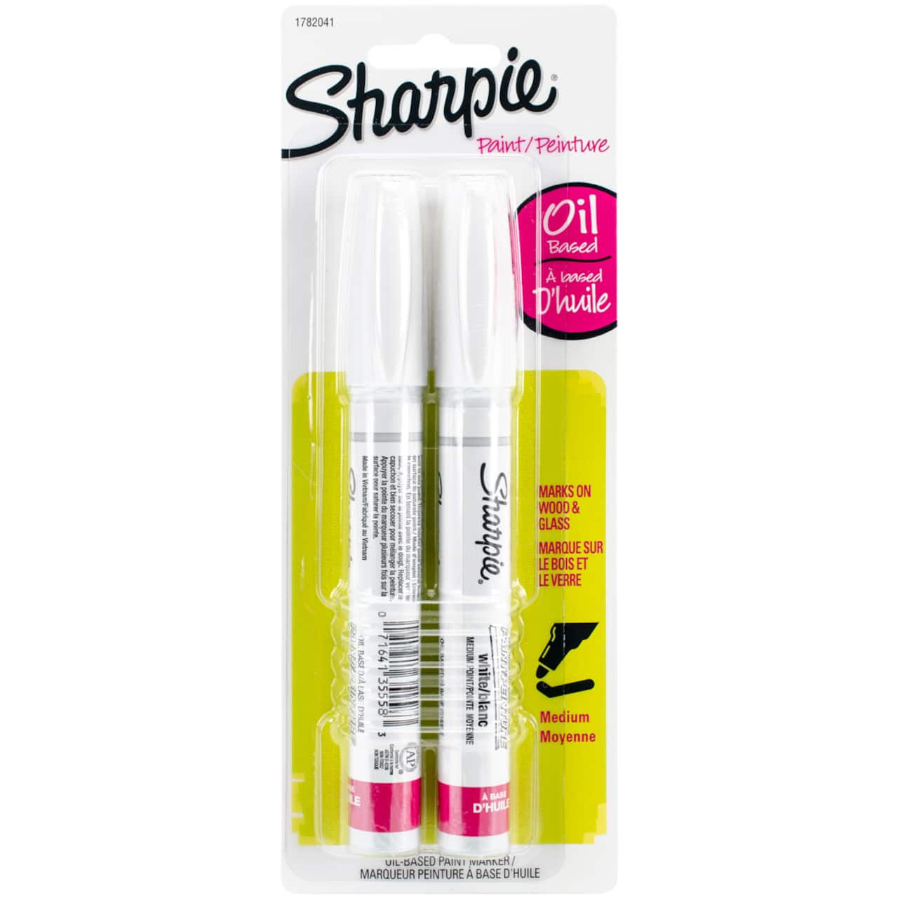 Sharpie® Medium Point White Oil-Based Opaque Paint Markers, 2ct.
